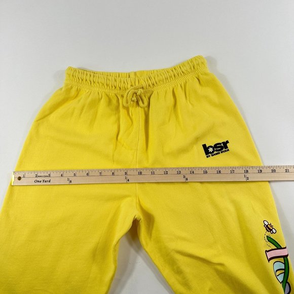 Dolls Kill BSR By Samii Ryan Women's Yellow Sweatpants Jogger Isn't it lovely Sz - Picture 7 of 11